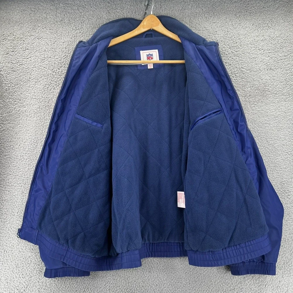 New‎ York Giants Vintage Reebok NFL Full Zip Puffer Jacket Men XL 80's-90's READ